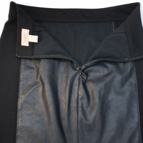 Ann Taylor LOFT Faux Leather Black Mini Skirt Size 4 - Picture 10 of 12
